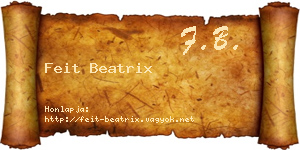 Feit Beatrix névjegykártya