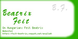 beatrix feit business card